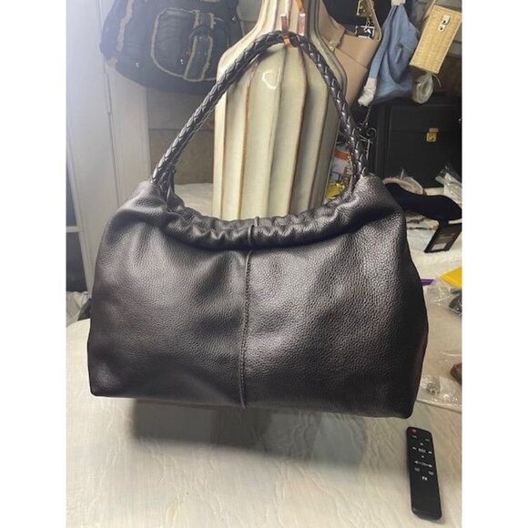 B919v-vPreloved Furla Classic Leather Shoulder Bag – Deep Chocolate Brown (Almos - Picture 4 of 5